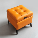Tufted Faux Leather Storage Ottoman Bench – Solid Wood Frame, Carbon Steel Legs, 6 Sizes (40-150cm), 5 Colors, Hidden Storage - StoolTopia