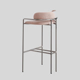 Upholstered Bar Stool with Gold Metal Frame - Velvet or Leather High Chair - StoolTopia