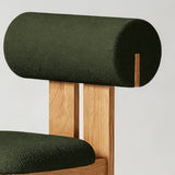 Upholstered Dining Chair with Roll Backrest - StoolTopia