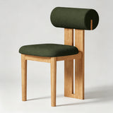 Upholstered Dining Chair with Roll Backrest - StoolTopia