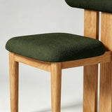 Upholstered Dining Chair with Roll Backrest - StoolTopia