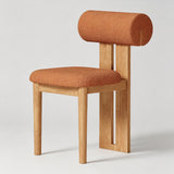 Upholstered Dining Chair with Roll Backrest - StoolTopia