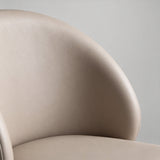 Upholstered Dining Chair with Sleek Black Legs - StoolTopia