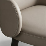 Upholstered Dining Chair with Sleek Black Legs - StoolTopia
