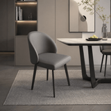 Upholstered Dining Chair with Sleek Black Legs - StoolTopia
