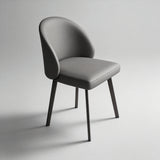 Upholstered Dining Chair with Sleek Black Legs - StoolTopia
