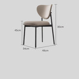 Upholstered Ultra - fiber Leather Dining Chair with Unique Curved Back - StoolTopia