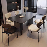 Upholstered Ultra - fiber Leather Dining Chair with Unique Curved Back - StoolTopia