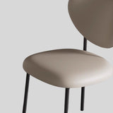 Upholstered Ultra - fiber Leather Dining Chair with Unique Curved Back - StoolTopia