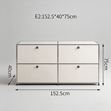 USM Modular Stainless Steel Sideboard | Mid - Century Storage Cabinet | STOOLTOPIA - StoolTopia