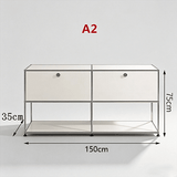 USM Modular Stainless Steel Sideboard | Mid - Century Storage Cabinet | STOOLTOPIA - StoolTopia