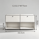 USM Modular Stainless Steel Sideboard | Mid - Century Storage Cabinet | STOOLTOPIA - StoolTopia