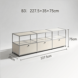 USM Modular Stainless Steel Sideboard | Mid - Century Storage Cabinet | STOOLTOPIA - StoolTopia
