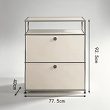 USM Modular Stainless Steel Sideboard | Mid - Century Storage Cabinet | STOOLTOPIA - StoolTopia