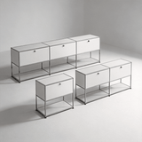 USM Modular Stainless Steel Sideboard | Mid-Century Storage Cabinet | STOOLTOPIA - StoolTopia