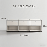 USM Modular Stainless Steel Sideboard | Mid - Century Storage Cabinet | STOOLTOPIA - StoolTopia