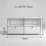 USM Modular Stainless Steel Sideboard | Mid-Century Storage Cabinet | STOOLTOPIA - StoolTopia
