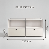 USM Modular Stainless Steel Sideboard | Mid - Century Storage Cabinet | STOOLTOPIA - StoolTopia
