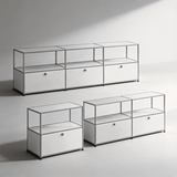 USM Modular Stainless Steel Sideboard | Mid-Century Storage Cabinet | STOOLTOPIA - StoolTopia