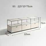 USM Modular Stainless Steel Sideboard | Mid - Century Storage Cabinet | STOOLTOPIA - StoolTopia