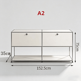 USM Modular Stainless Steel Sideboard | Mid - Century Storage Cabinet | STOOLTOPIA - StoolTopia