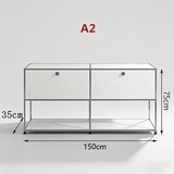 USM Modular Stainless Steel Sideboard | Mid-Century Storage Cabinet | STOOLTOPIA - StoolTopia