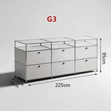 USM Modular Stainless Steel Sideboard | Mid-Century Storage Cabinet | STOOLTOPIA - StoolTopia