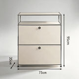 USM Modular Stainless Steel Sideboard | Mid - Century Storage Cabinet | STOOLTOPIA - StoolTopia