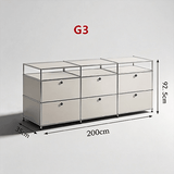 USM Modular Stainless Steel Sideboard | Mid - Century Storage Cabinet | STOOLTOPIA - StoolTopia