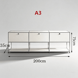 USM Modular Stainless Steel Sideboard | Mid - Century Storage Cabinet | STOOLTOPIA - StoolTopia