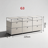 USM Modular Stainless Steel Sideboard | Mid - Century Storage Cabinet | STOOLTOPIA - StoolTopia