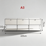 USM Modular Stainless Steel Sideboard | Mid - Century Storage Cabinet | STOOLTOPIA - StoolTopia