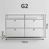 USM Modular Stainless Steel Sideboard | Mid-Century Storage Cabinet | STOOLTOPIA - StoolTopia