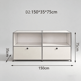USM Modular Stainless Steel Sideboard | Mid - Century Storage Cabinet | STOOLTOPIA - StoolTopia