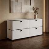 USM Modular Stainless Steel Sideboard | Mid-Century Storage Cabinet | STOOLTOPIA - StoolTopia