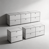 USM Modular Stainless Steel Sideboard | Mid-Century Storage Cabinet | STOOLTOPIA - StoolTopia