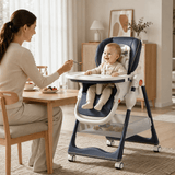 Versatile High Chair with Animal Print Cushion and Multiple Safety Features - StoolTopia