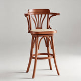 Vintage Bentwood Bar Stool - Elegant and Sturdy with Rattan Seat - StoolTopia