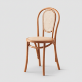 Vintage Bentwood Cane Dining Chair - Classic Rattan Design - StoolTopia
