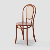 Vintage Bentwood Cane Dining Chair - Classic Rattan Design - StoolTopia