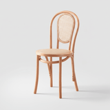 Vintage Bentwood Cane Dining Chair - Classic Rattan Design - StoolTopia