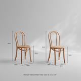 Vintage Bentwood Cane Dining Chair - Classic Rattan Design - StoolTopia