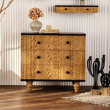 Vintage Carved Solid Wood Dresser Cabinet - StoolTopia