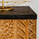 Vintage Carved Solid Wood Dresser Cabinet - StoolTopia