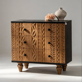 Vintage Carved Solid Wood Dresser Cabinet - StoolTopia