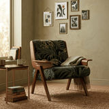 Vintage Designer Single Sofa Chair with Ash Wood Frame - StoolTopia