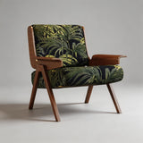 Vintage Designer Single Sofa Chair with Ash Wood Frame - StoolTopia