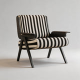 Vintage Designer Single Sofa Chair with Ash Wood Frame - StoolTopia