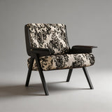 Vintage Designer Single Sofa Chair with Ash Wood Frame - StoolTopia