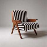 Vintage Designer Single Sofa Chair with Ash Wood Frame - StoolTopia